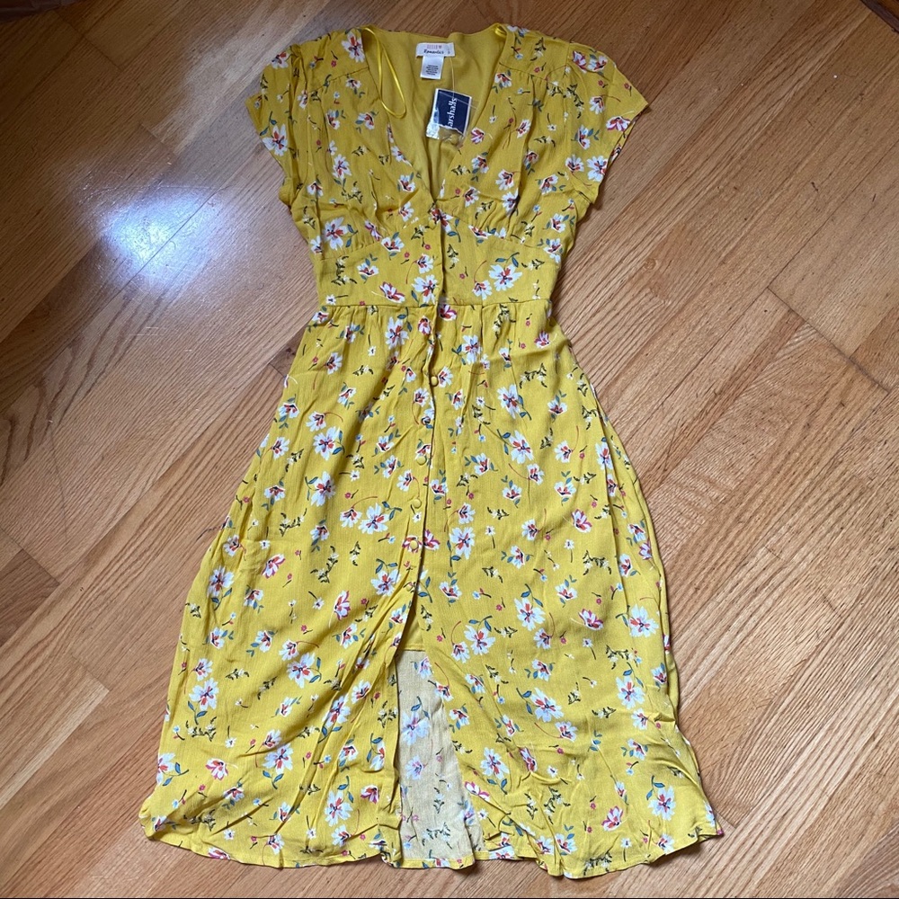 Floral yellow dress